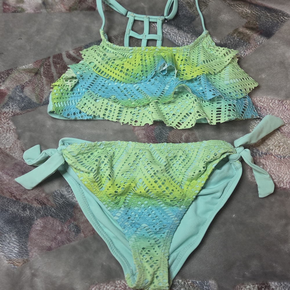 Vigoss Kids Swim Bikini - Green and Blue